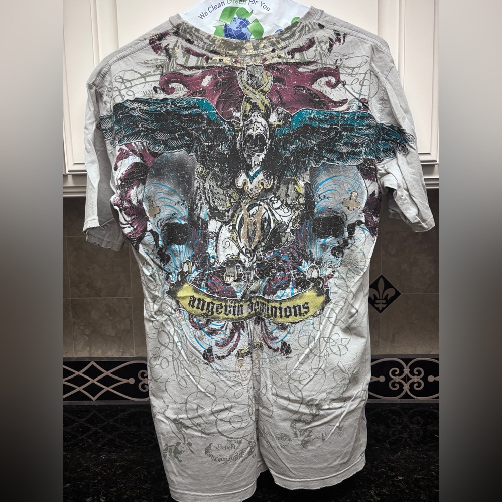 Vintage Los Angeles Monarchy Distressed T Shirt Size L